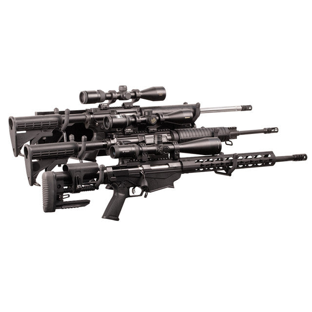 Horizontal Slatwall Gun Rack for 3 Rifles - Heavy Duty Firearm Display HD105 3SW - Perfect for Gun Stores, Shooting Ranges & Home Armories