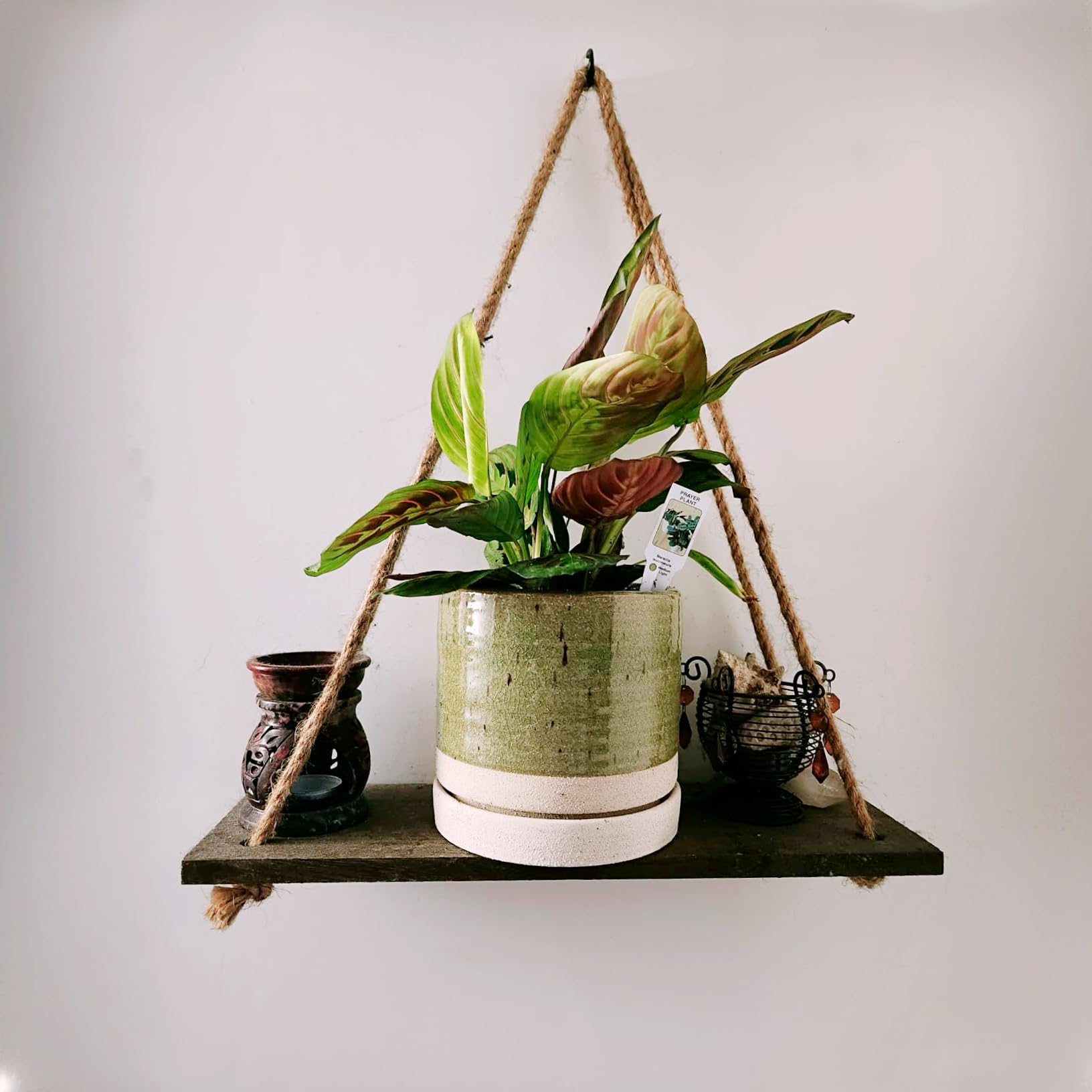 6 Inch Ceramic Plant Pots with Drainage Hole & Saucer - Indoor/Outdoor Cylinder Round Planter for Succulents, Herbs, Flowers (Green & Beige) - Perfect for Home Decor, Office, Garden & Balcony