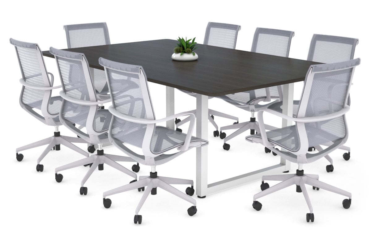 Modern Quadro Loop Legs Boardroom Table - 1800L x 1100W with Rounded Corners | Stylish Conference Table for Office Meetings & Corporate Events