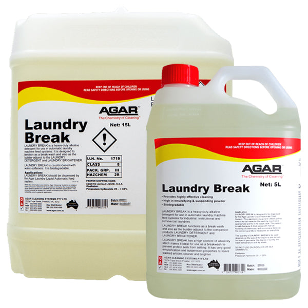 Powerful Agar Laundry Break Heavy Duty Alkaline Detergent - Deep Cleans Tough Stains on Work Clothes, Sports Gear & Household Fabrics