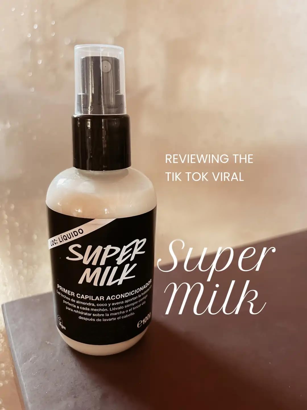 Supermilk Hair Primer Conditioner Spray - Smoothing & Detangling Leave-In Treatment for Frizz Control & Shine | Perfect for Daily Hair Care, Styling & Heat Protection