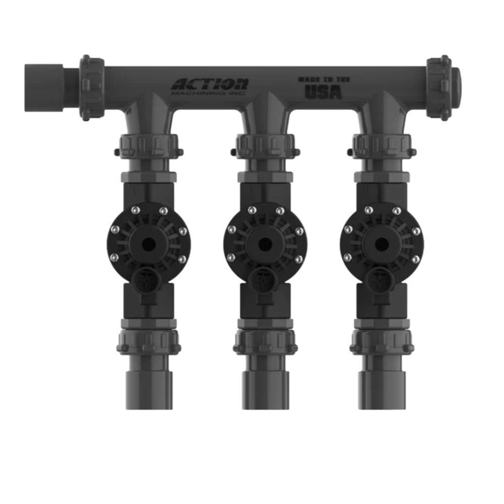 Action Machining 1 Inch Manifold - High-Quality CNC Machined Aluminum Manifold for Air & Hydraulic Systems | Perfect for Pneumatic Tools, Automotive & Industrial Applications