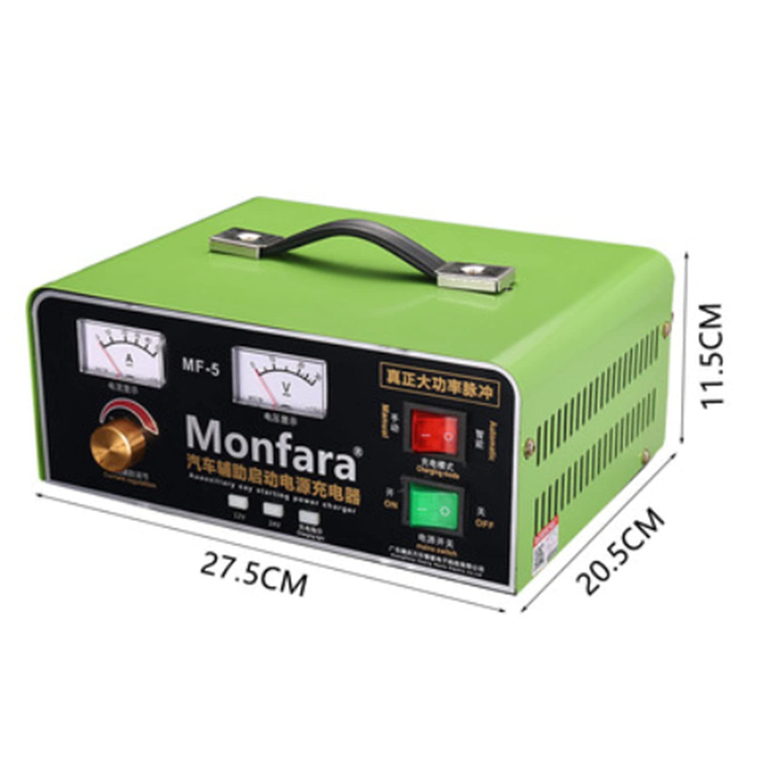 12V 24V Intelligent Automatic Car Battery Charger & Maintainer - Fast Charging & Repair for Lead Acid Batteries (AGM, Gel, Wet) - Perfect for Cars, Trucks, Motorcycles, RVs & Marine Batteries