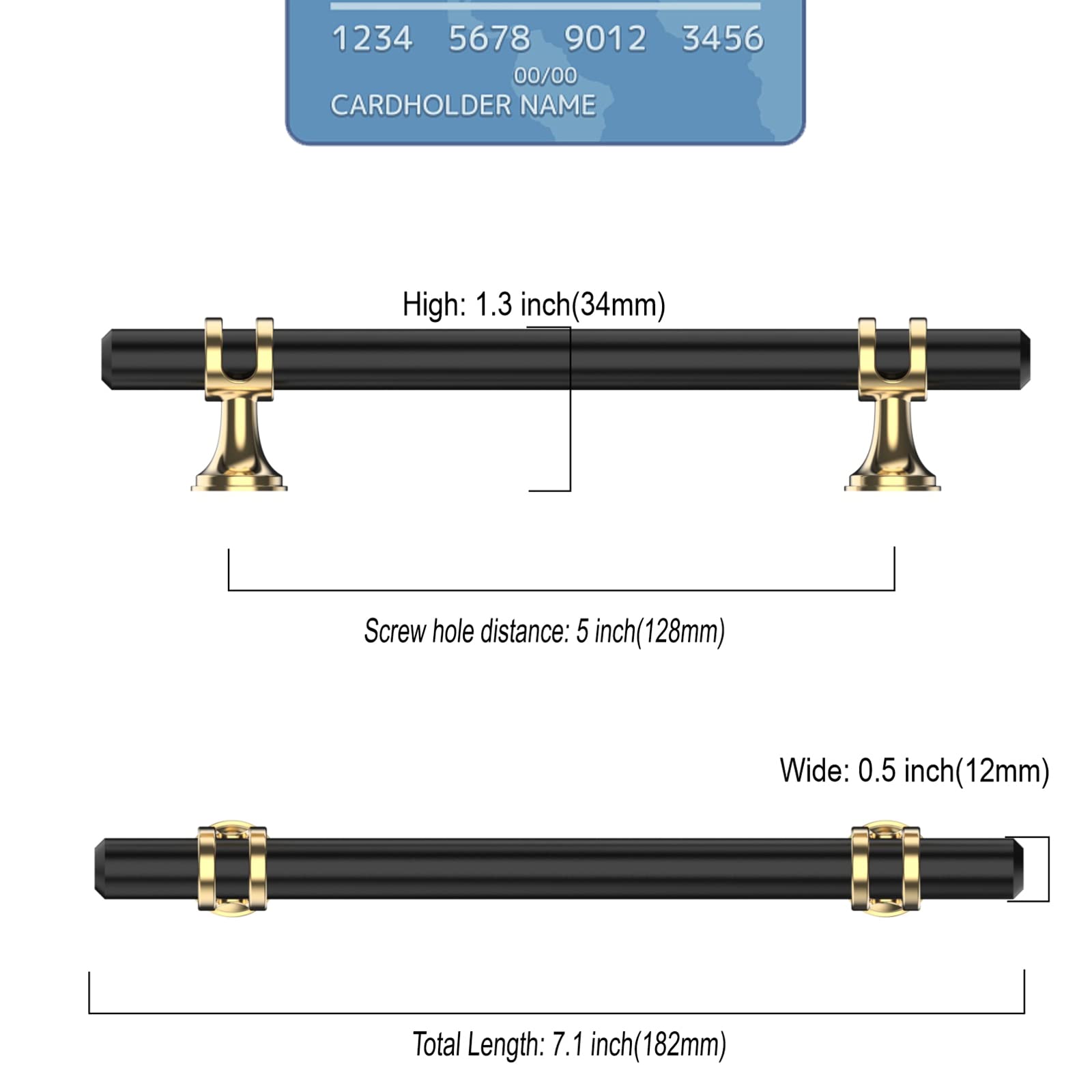 30 Pack 5 Inch Matte Black Cabinet Pulls - Modern Kitchen Cabinet Handles & Drawer Pulls for Cabinets, Cupboards, Dressers, Bathroom Vanities - Durable Two-Tone Hardware for Home & Office Use