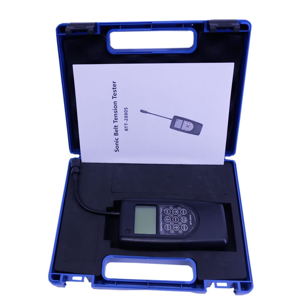 BTT-2880S Digital Sonic Belt Tension Tester 10-680Hz - Portable Belt Tension Gauge for Industrial Maintenance, Automotive Timing Belts, and Conveyor Systems