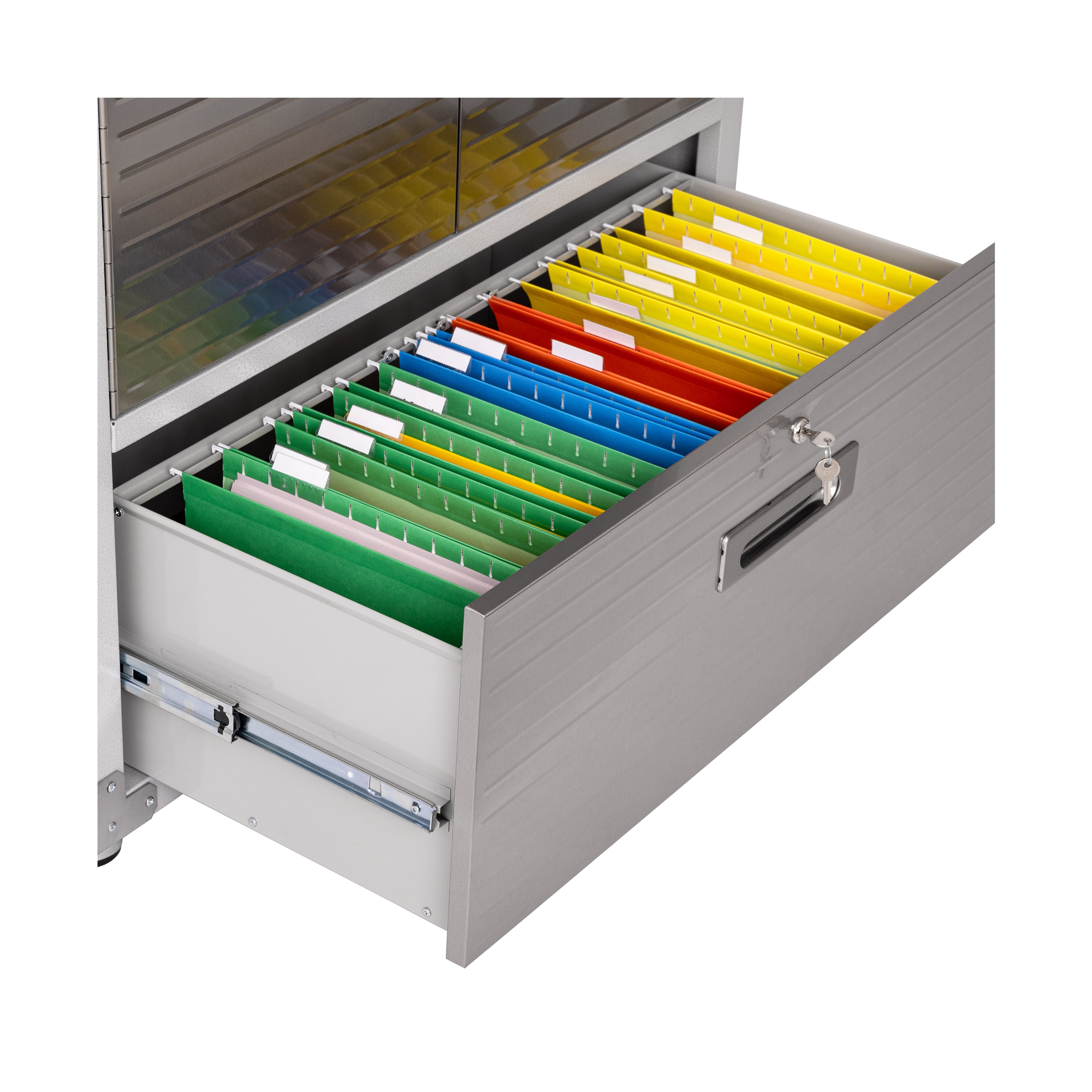 UltraHD® Storage Cabinet with Bottom Drawer - Modern Organizer for Home, Office & Garage - Perfect for Storing Tools, Files & Supplies
