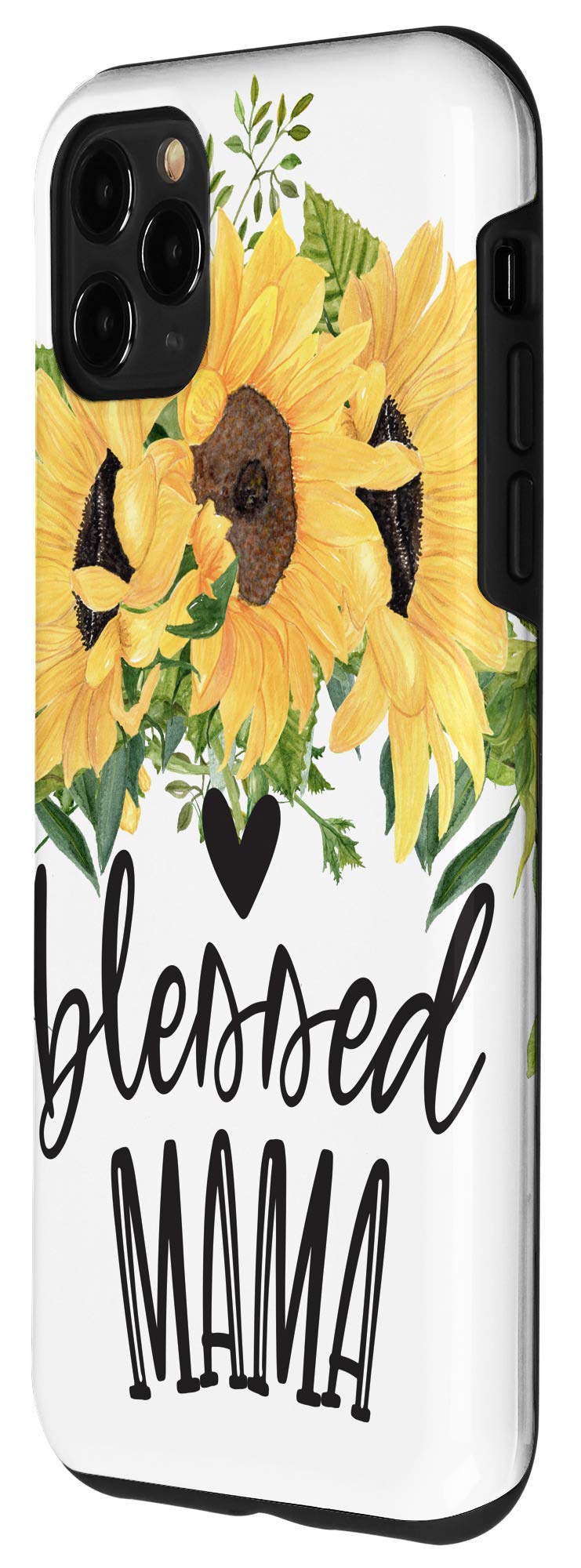 Blessed Mama iPhone 11 Pro Max Case - Floral Sunflower Design Protective Cover - Perfect Gift for Mother's Day, Birthday & Christmas - Ideal for Daily Use, Work & Special Occasions