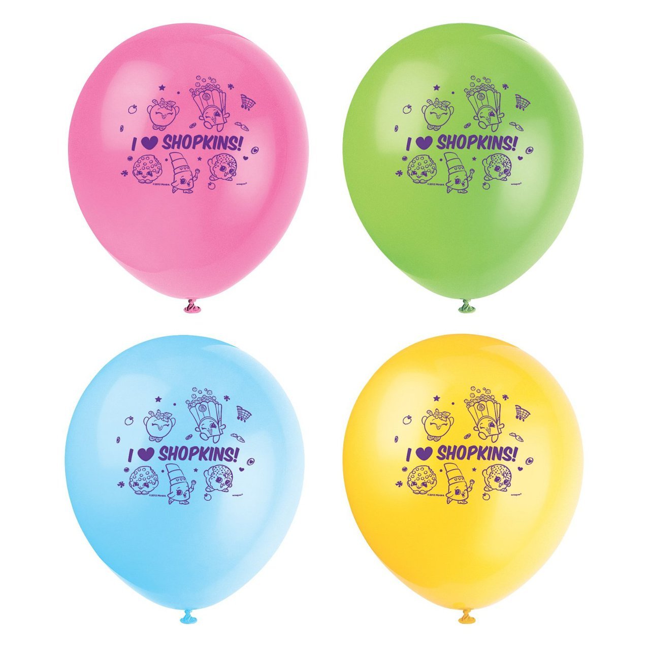 Shopkins 12 Balloons & I Love Shopkins 16 Balloons Set - Perfect for Birthday Parties, Baby Showers & Kids Room Decor
