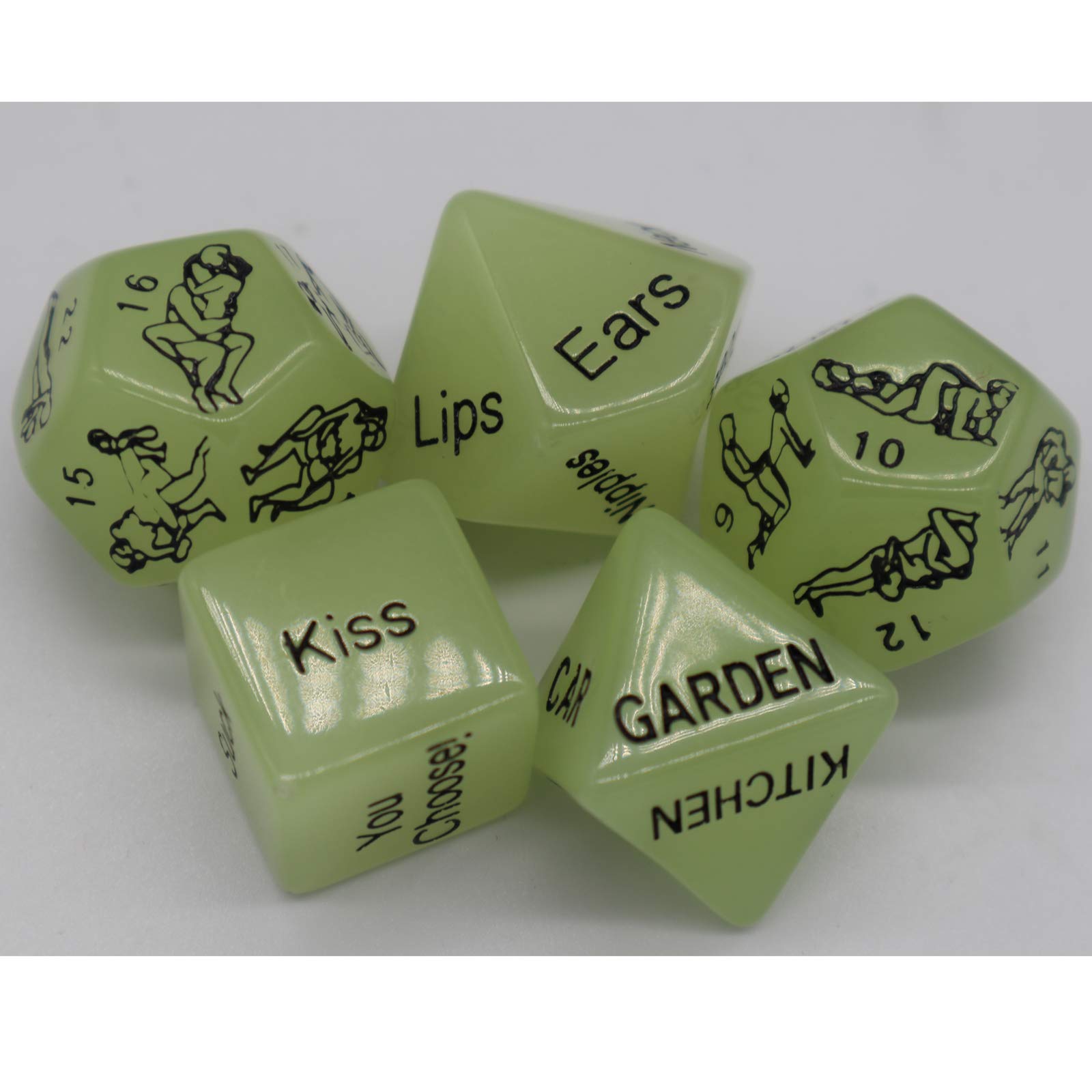 5-Piece Sex Dice Set for Couples - Naughty Adult Dice Game for Romantic Nights & Spicing Up Relationships - Perfect for Bachelor/Bachelorette Parties, Anniversary Gifts & Couples Game Night