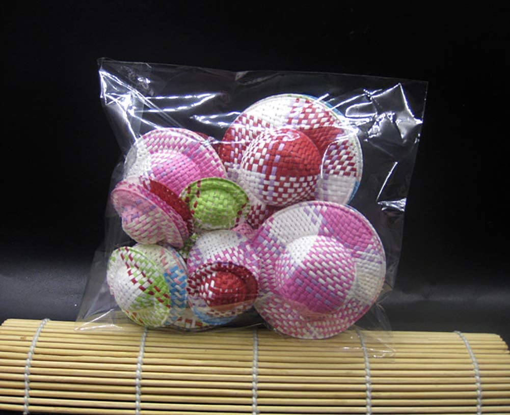 24 Pcs Mini Straw Hats - Tiny Dollhouse Hats for DIY Crafts, Party Decorations & Miniature Scenes - Perfect for Fairy Gardens, DIY Projects & Home Decor Accessories