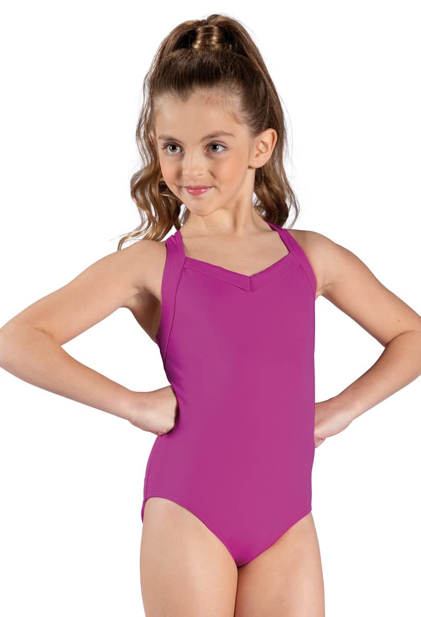 Balera Girls Dance Leotard - Mesh Racerback One Piece Gymnastics Outfit for Ballet, Jazz & Performance - Comfortable Stretch Fabric for Studio Practice & Recitals