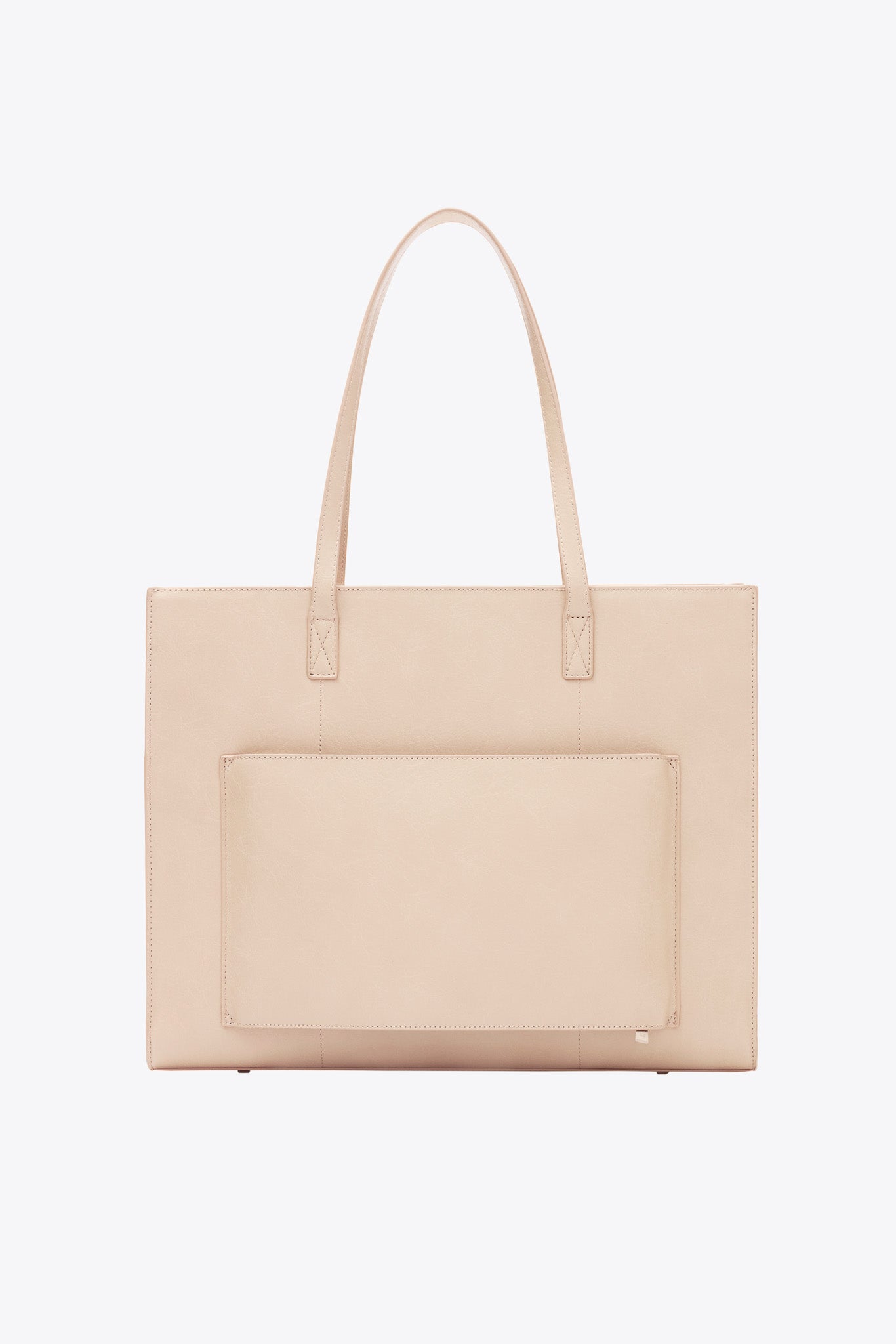 Premium Large Work Tote Bag in Beige - Spacious Professional Laptop Tote for Women, Office Commute & Business Travel