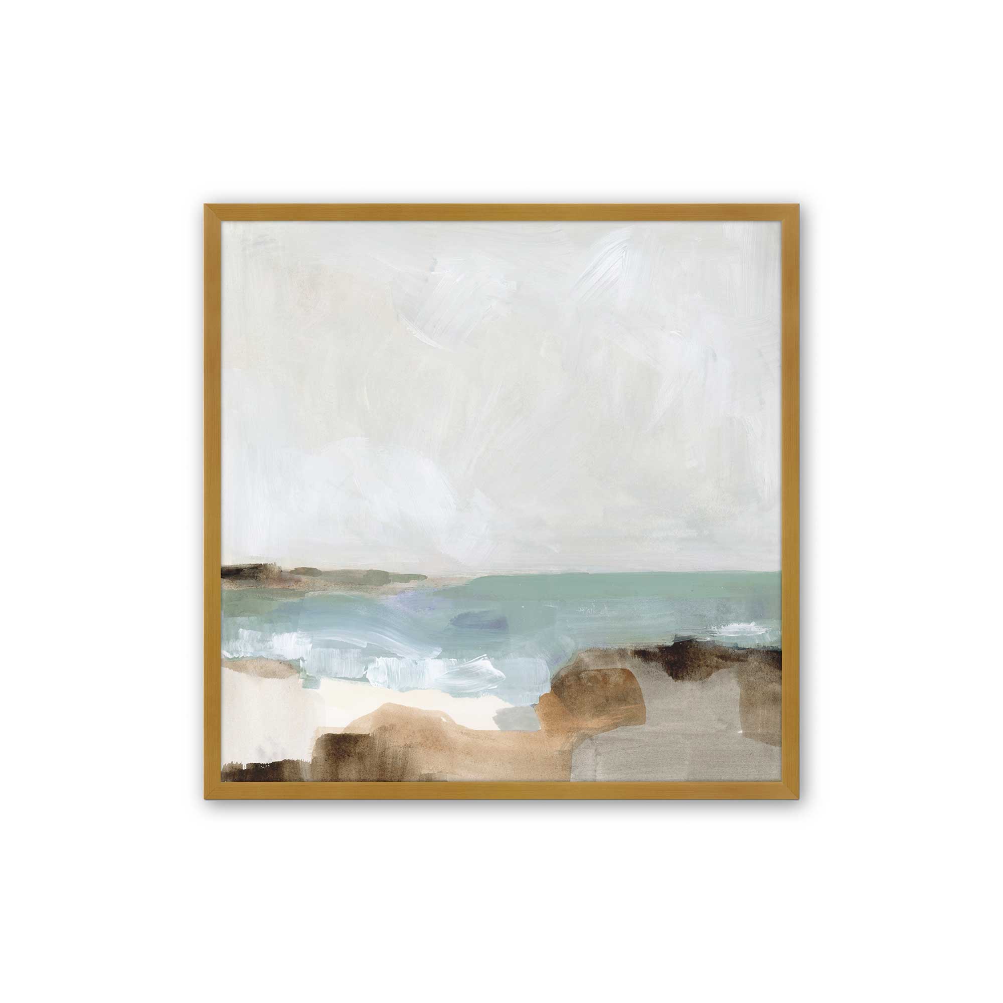 Gentle Tides and Sky - Set of 2 Coastal Wall Art Prints for Beach House Decor, Living Room, Bedroom | Ocean Wave & Sunset Landscape Paintings