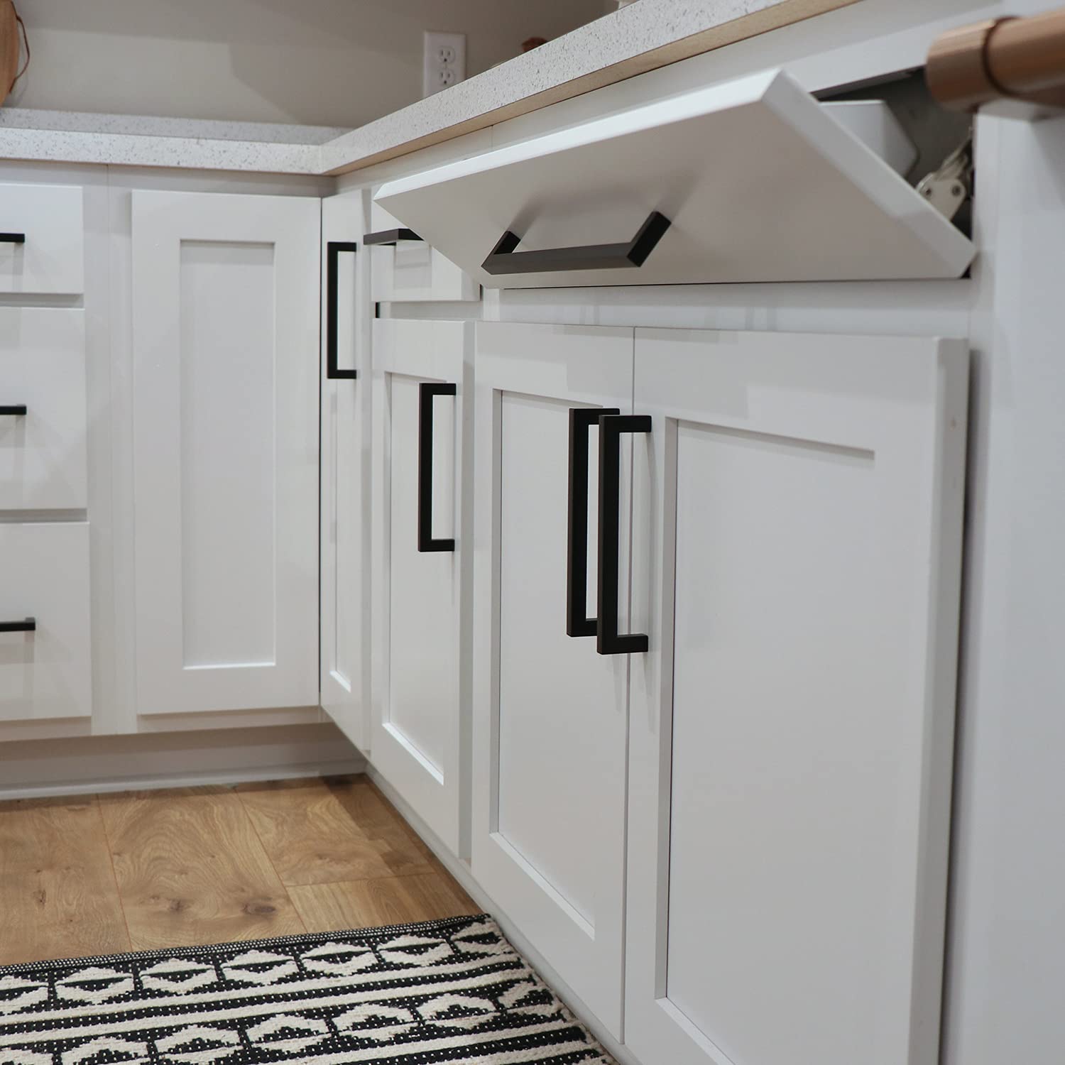 40 Pack Black Cabinet Handles - 6-1/4
