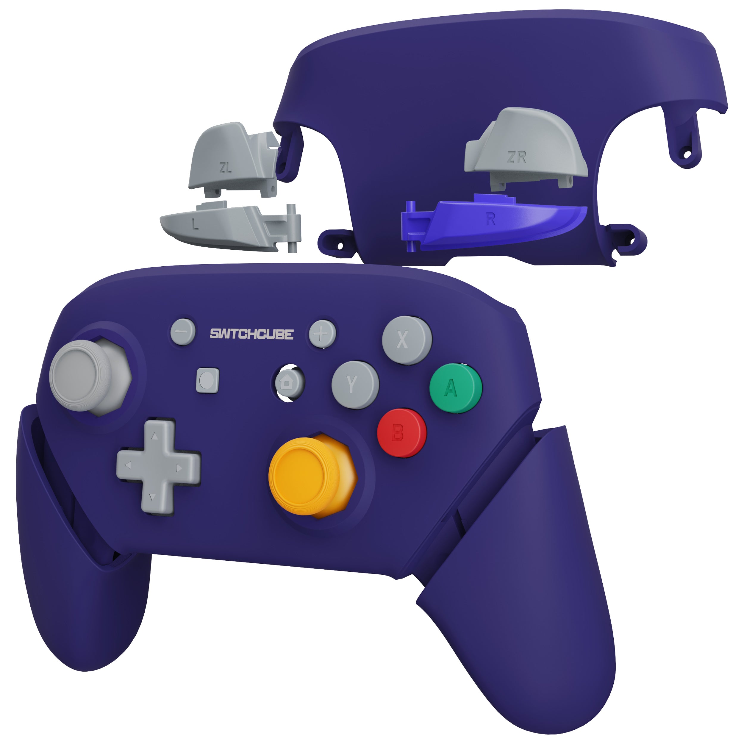 eXtremeRate Classic Switch Pro Controller Faceplate & Backplate - Octagonal Gated Sticks Design DIY Replacement Grip Shell for Nintendo Switch (Controller Not Included) - Perfect for Gaming, Customization & Controller Maintenance