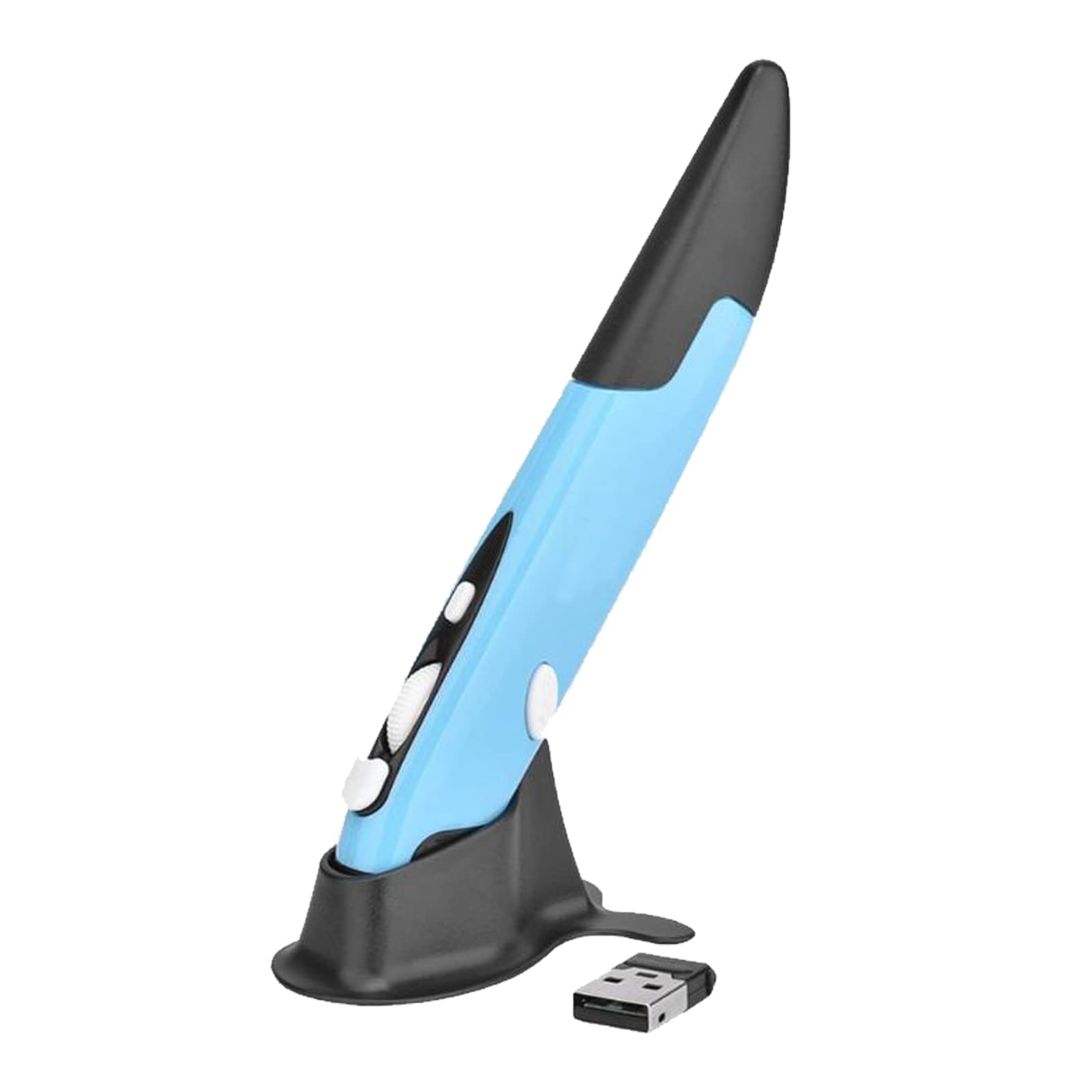 GaoMee Wireless Optical Pen Mouse - 800/1200/1600 DPI Adjustable USB Mini Air Mouse for PC Laptop Notebook | Portable Handwriting Stylus | Perfect for Office Work, Online Classes & Digital Art (Blue)