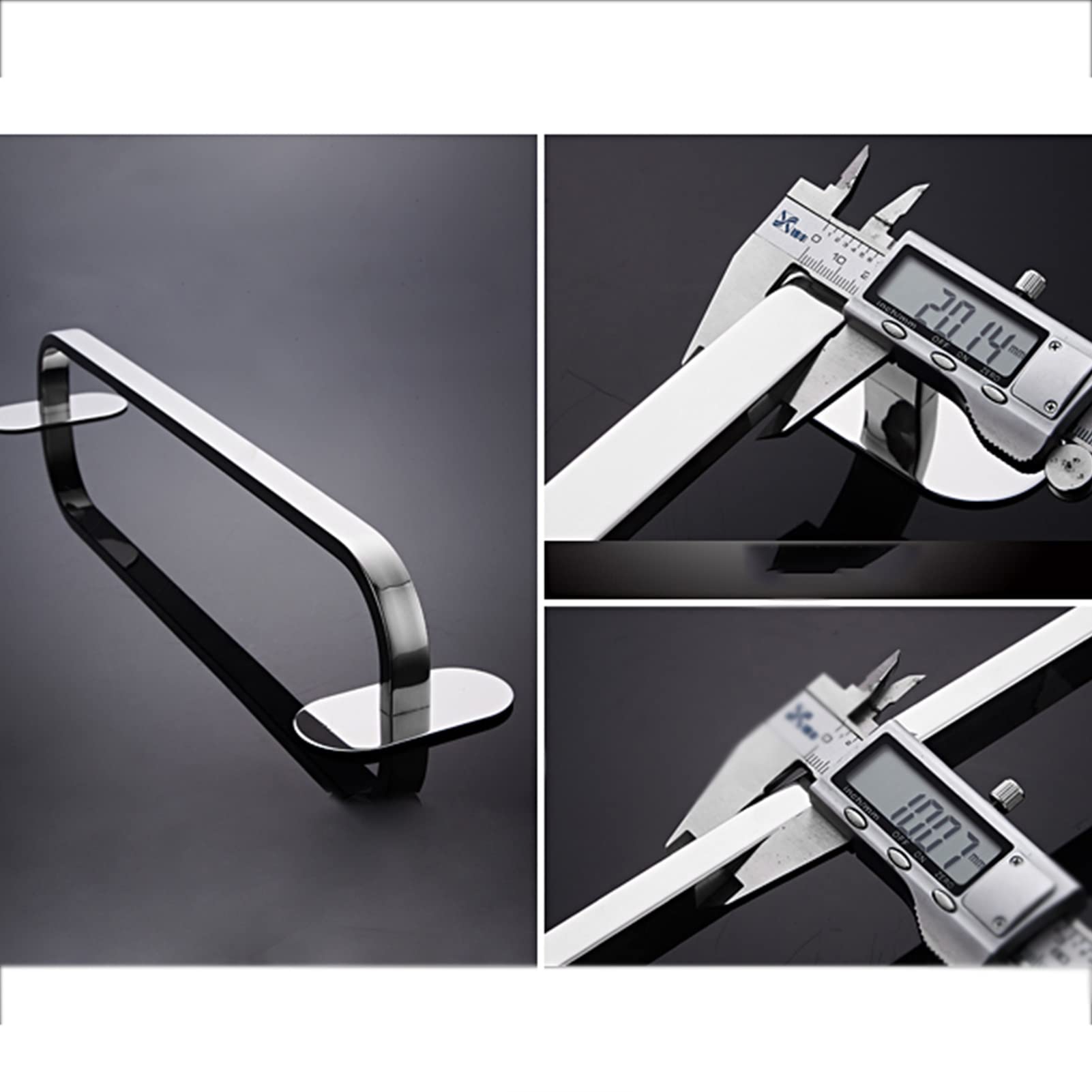Stainless Steel Towel Bar - Wall Mounted Bathroom Towel Rack with Single Bar Design for Kitchen, Balcony & Bathroom | Durable & Multi-Purpose Towel Holder (50x10x7.5cm) | Perfect for Spa, Gym & Home Decor