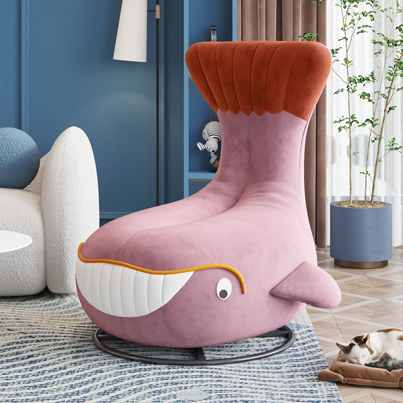 Whale Shaped Kids Sofa - Soft & Playful Children's Furniture for Playroom, Nursery or Bedroom | Cozy Seating for Reading Nook, Playtime & Relaxation
