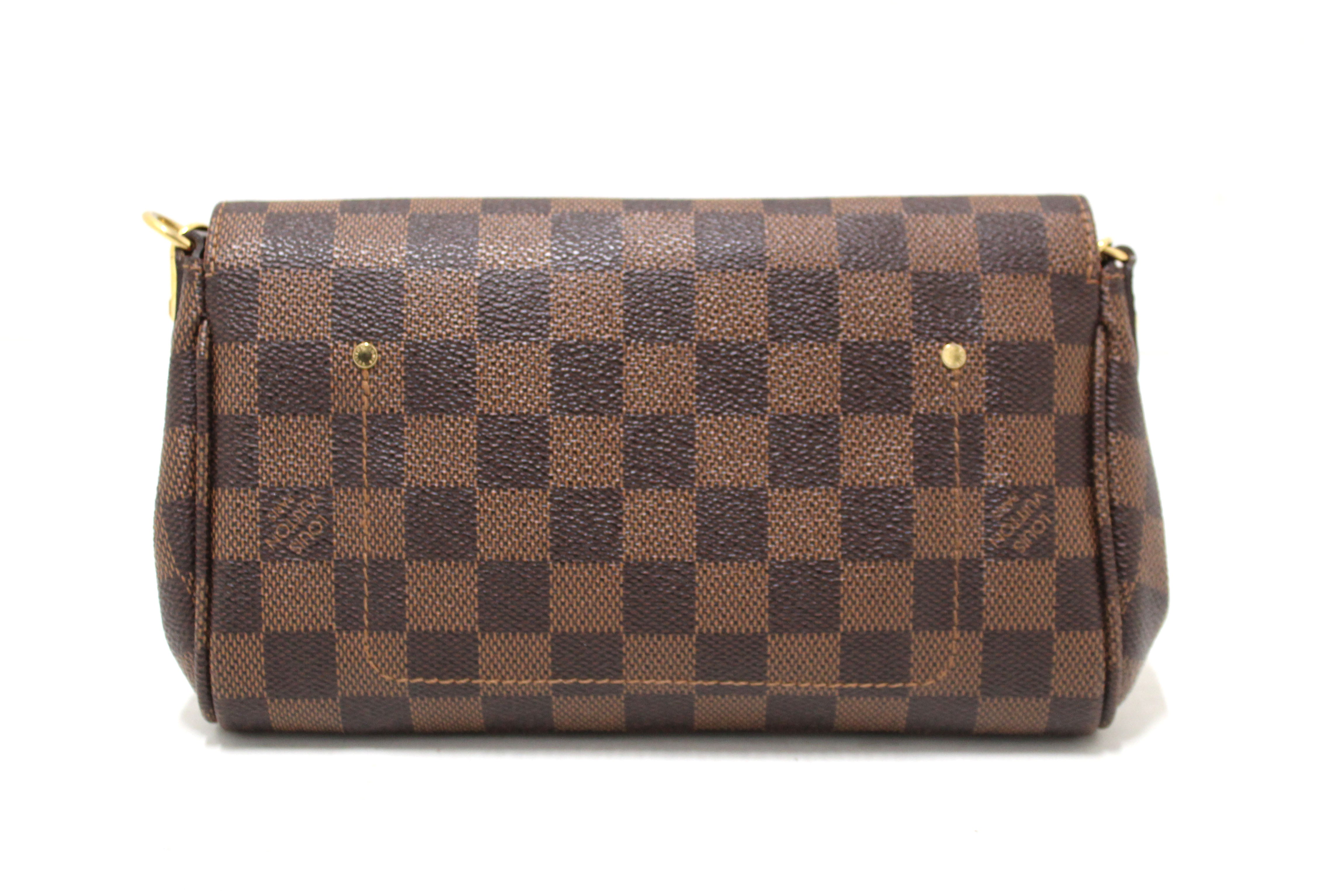 Authentic Louis Vuitton Damier Ebene Favorite PM Crossbody Bag - Luxury Designer Handbag for Women, Perfect for Work, Travel & Everyday Use