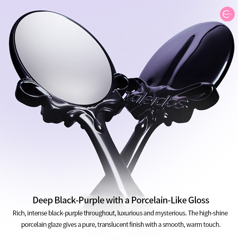 Kaleidos Desire Collection Uterus Flower Handheld Mirror - Elegant Compact Makeup Mirror for Vanity, Travel & Gift Giving