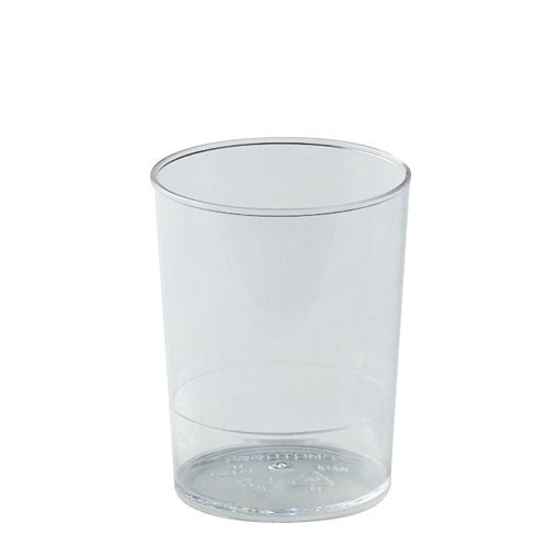 Martellato Transparent Round Small Dessert Cups - 4oz Clear Plastic Disposable Containers for Parfaits, Mousse, Jello, Pudding & Party Snacks - Set of 50 (PMOTO003)