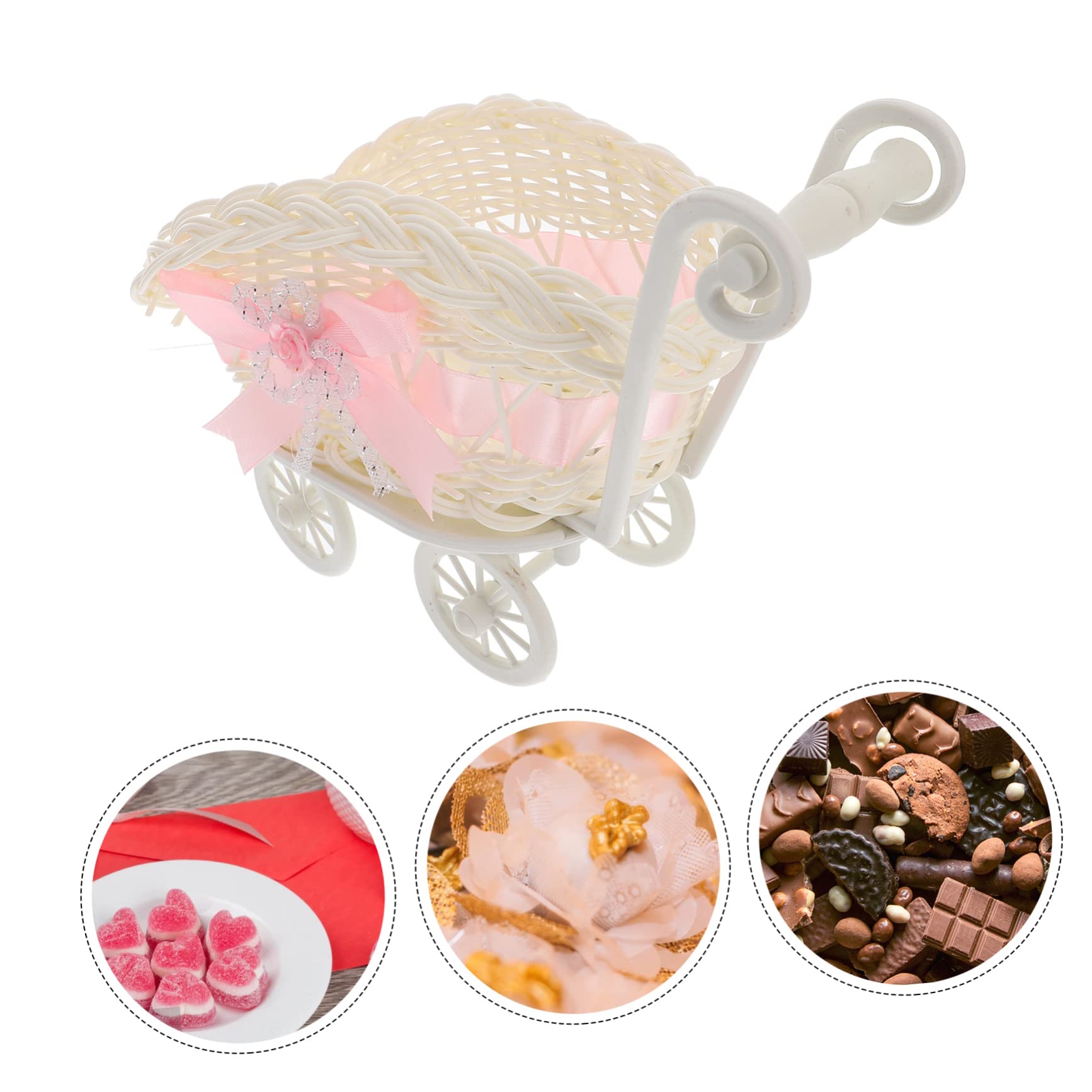 CRILSTYLEO Woven Party Baskets - Small Decorative Candy & Flower Baskets for Baby Showers, Weddings & Events - Perfect for Candy Storage, Party Favors & Gift Packaging - Cute Home Decor & Table Centerpiece Ideas