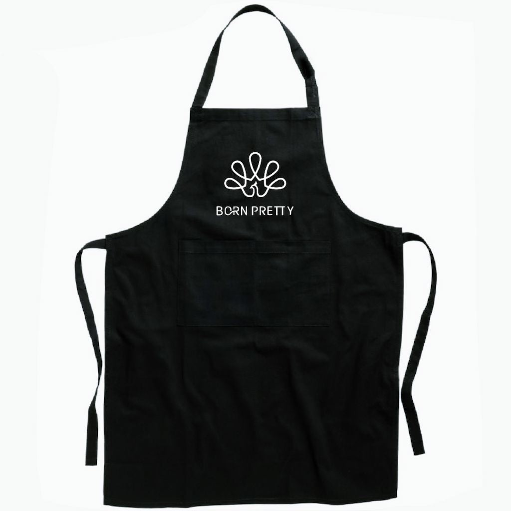 Black Apron for Cooking & Baking - Premium Quality by Born Pretty - Perfect for Chefs, BBQ, and Home Kitchen Use