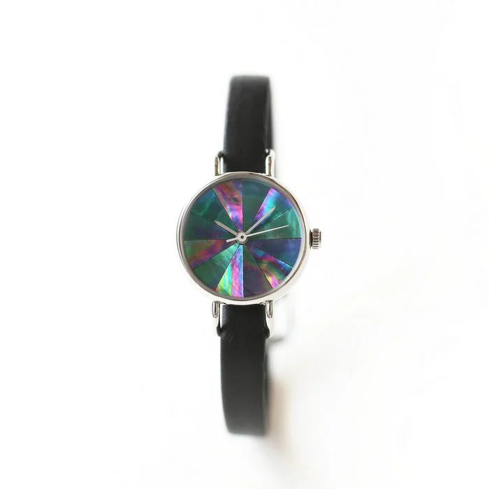 Elegant Women's Wristwatch with Blue Abalone Shell | Japanese Handmade Watch for Women | Perfect for Everyday Wear, Office & Special Occasions