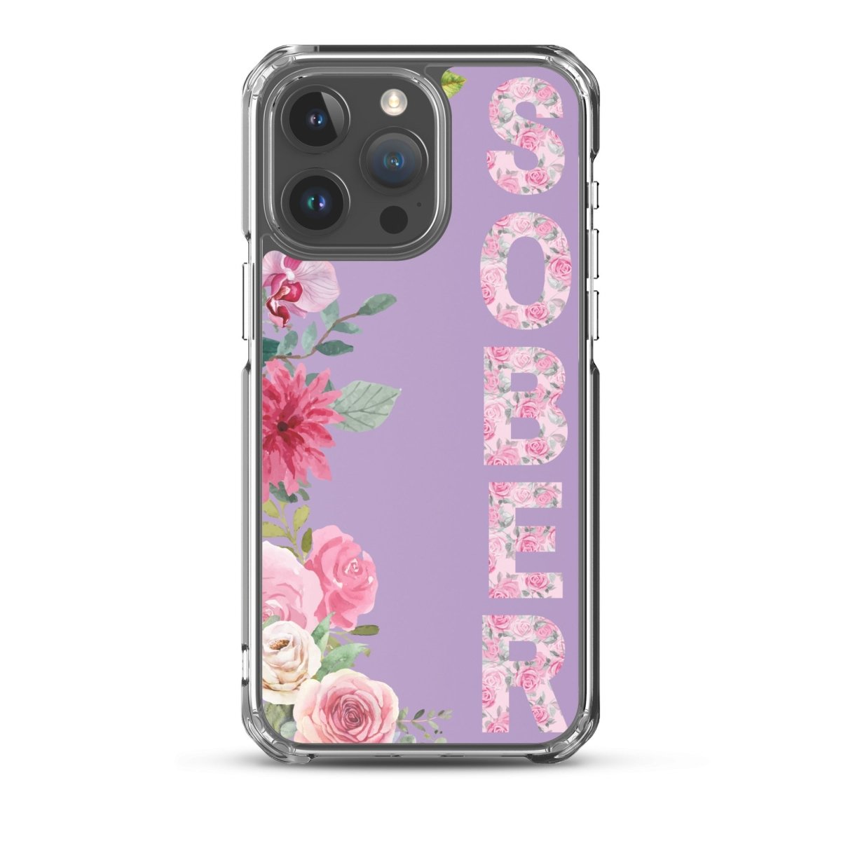SOBER Rosé Chinoiserie iPhone Case - MagSafe® Compatible Protective Cover for iPhone 13/14/15 Pro - Elegant Floral Design for Women - Perfect for Daily Use, Office & Travel