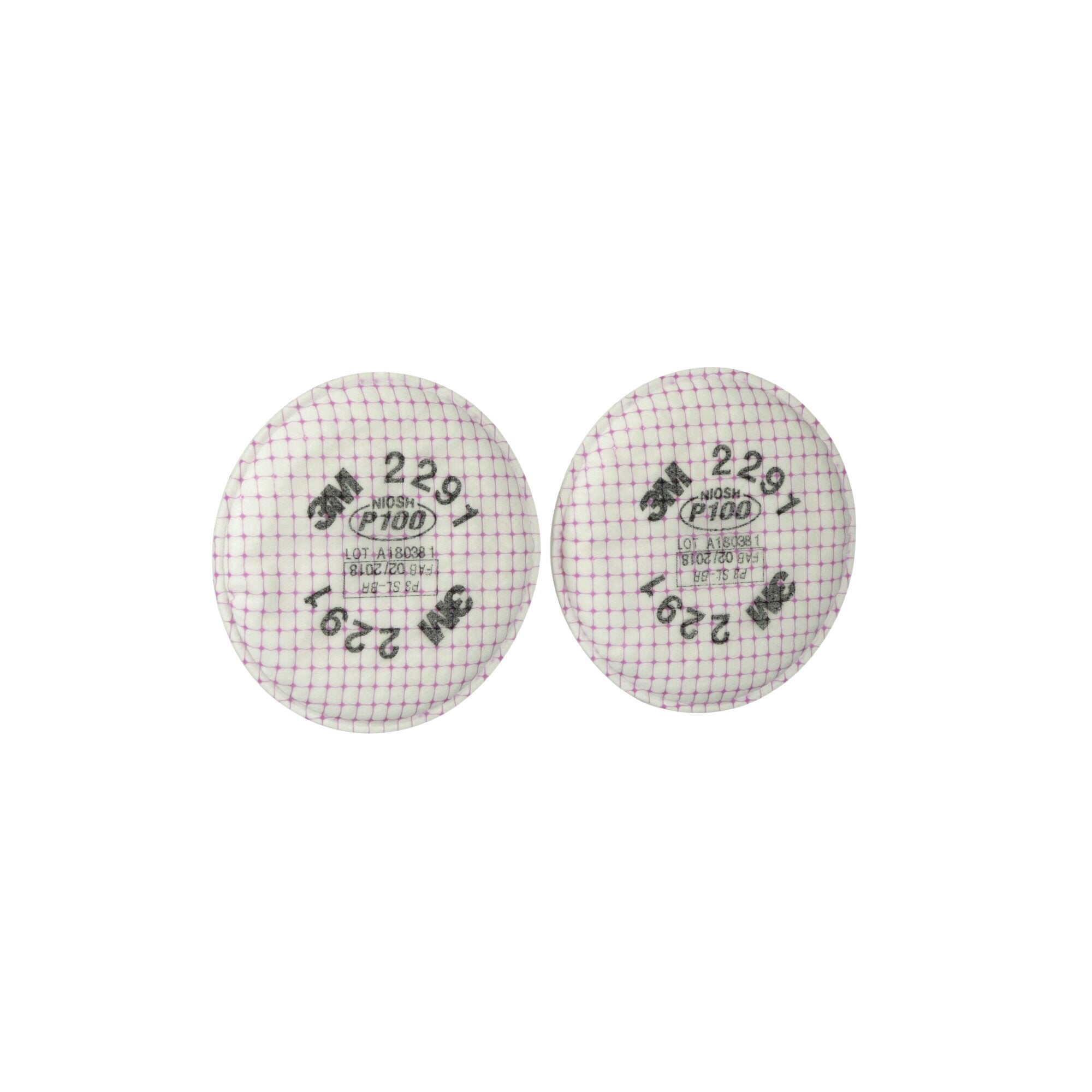 3M 2291 P100 Advanced Particulate Filter - 100 Pack/Case - Dust Mask for Woodworking, Construction & Industrial Safety