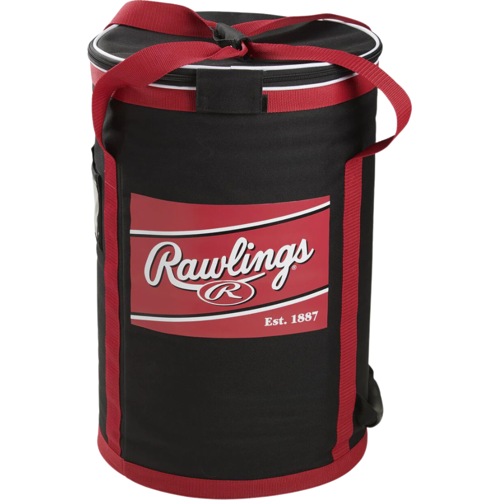 Rawlings Soft Sided Baseball Ball Bag - Black RSSBB - Durable Sports Equipment for Baseball Practice & Games