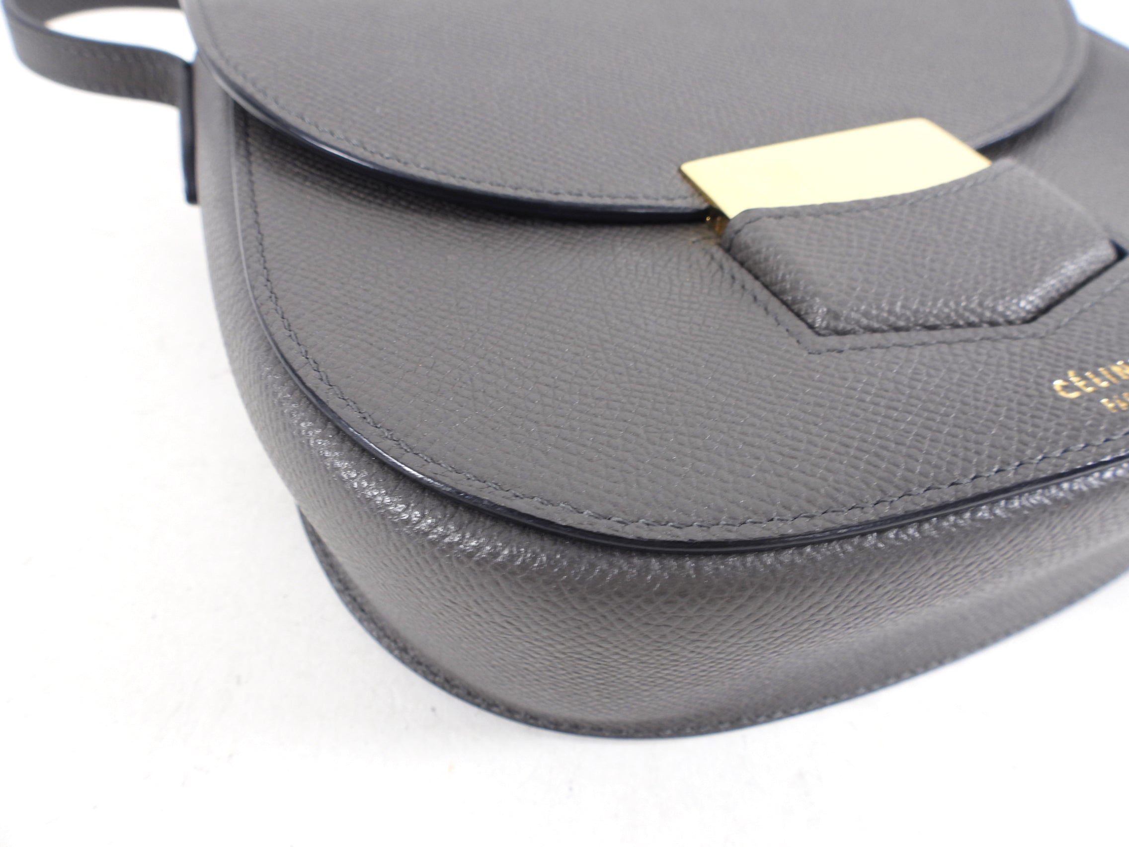 Celine Small Grey Trotter Crossbody Bag for Women | Genuine Leather Luxury Handbag | Perfect for Date Night, Travel & Everyday Use