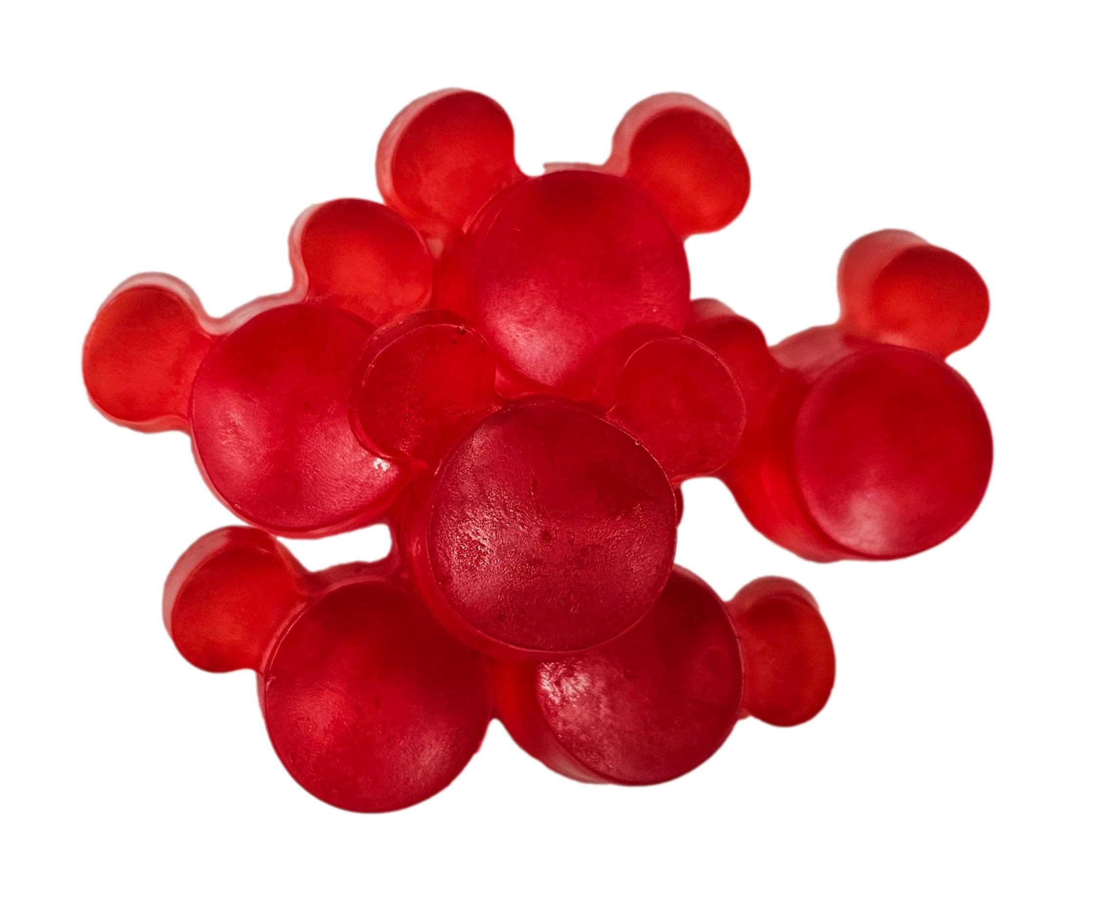 25-Pack Mickey Mouse Glycerin Soap Favors - Disney Themed Birthday Party, Wedding, Bridal Shower & Baby Shower Gifts (Red, Cucumber Melon Scent) - Perfect for Kids' Parties, Bridesmaid Gifts & Disney Theme Events