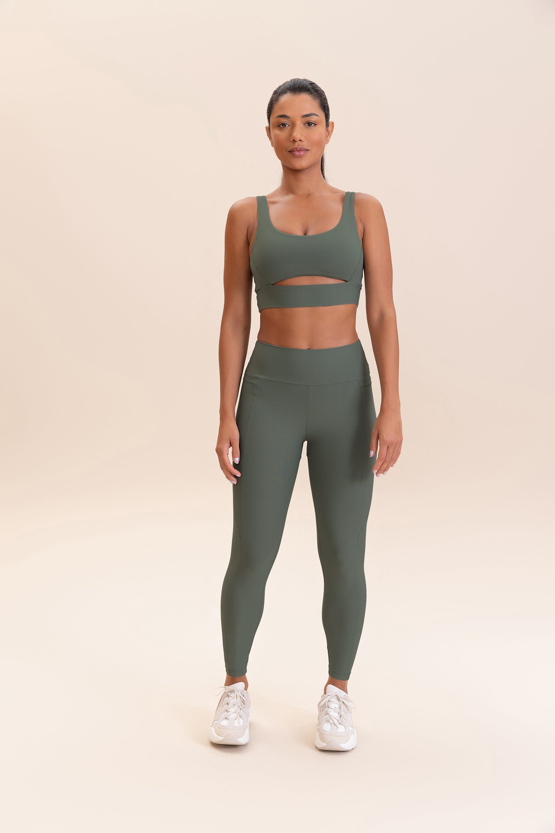 Cut Out Fit Green® Sports Bra - High Support Workout Bra for Women - Yoga, Running, Gym & Active Wear