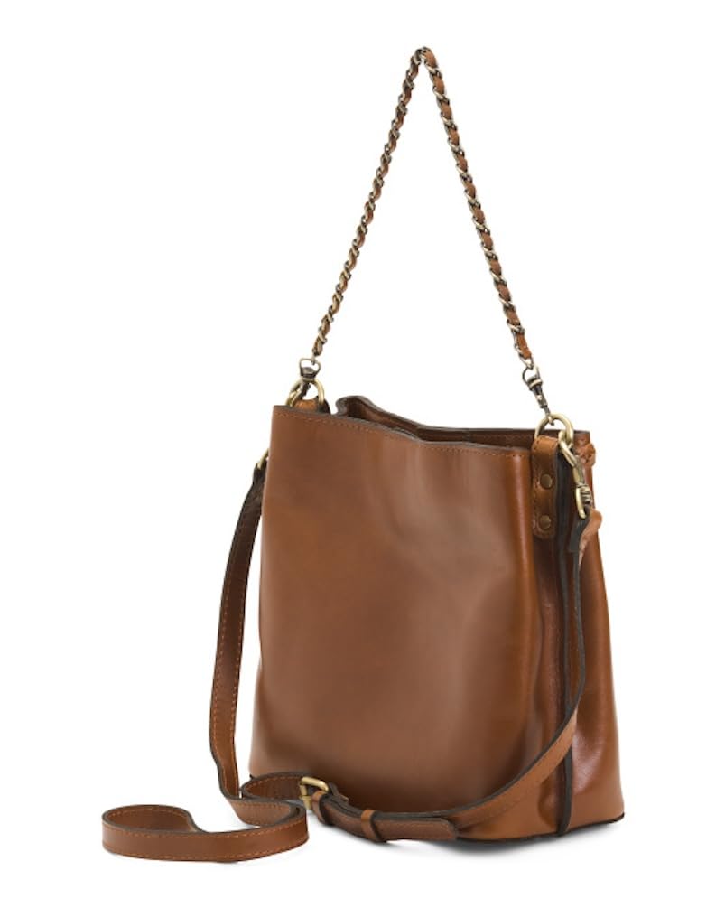 Patricia Nash Genuine Leather Ledra Bucket Crossbody Bag for Women - Stylish Handbag for Everyday Use, Travel & Shopping