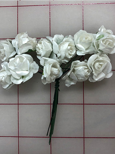 Mini Rose Winter White Flowers - Closeout Sale | Perfect for Home Decor, Weddings & Gifts