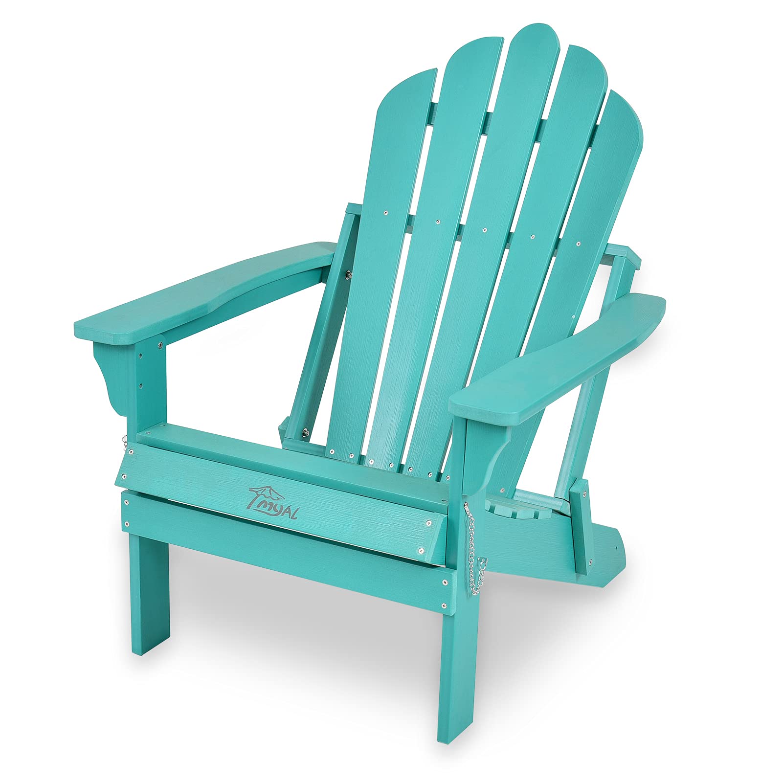 MYAL Outdoor Plastic Adirondack Chairs - Foldable Patio Furniture Set of 2, Lightweight Garden Chairs for Backyard, Poolside, Beach & Camping - Weather-Resistant Lawn Seating (Green) - Perfect for Relaxing, BBQs & Outdoor Gatherings