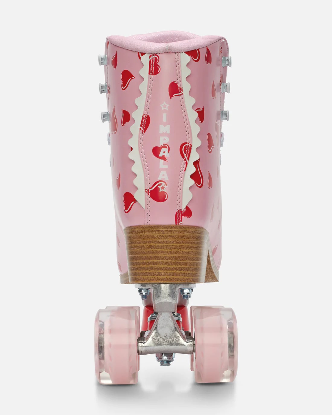 Impala Rollerskates with Falling Hearts Design - Women's Retro Quad Skates for Outdoor & Indoor Skating - Perfect for Rinks, Parks, and Roller Disco Parties