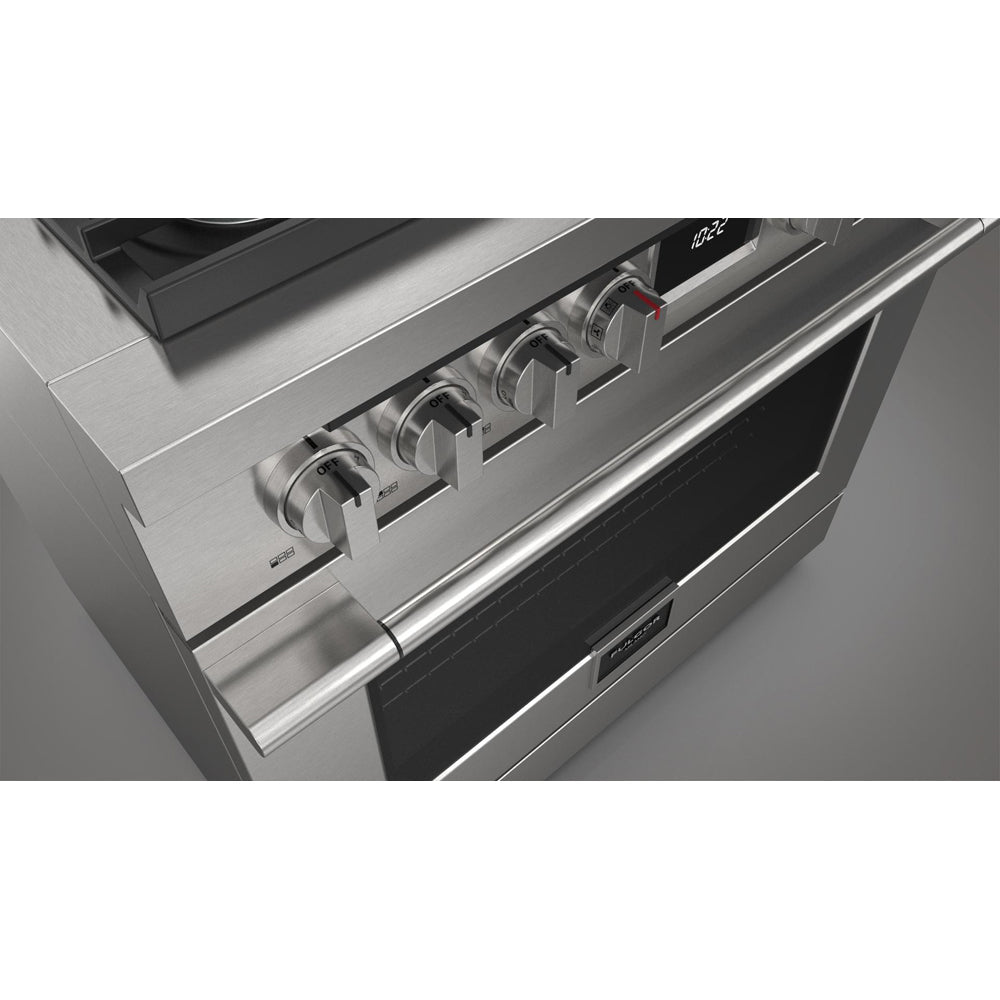 Fulgor Milano 36-inch 400 Series Accento Dual Fuel Range - Stainless Steel (F4PDF366S1) | Professional Gas & Electric Stove for Modern Kitchens