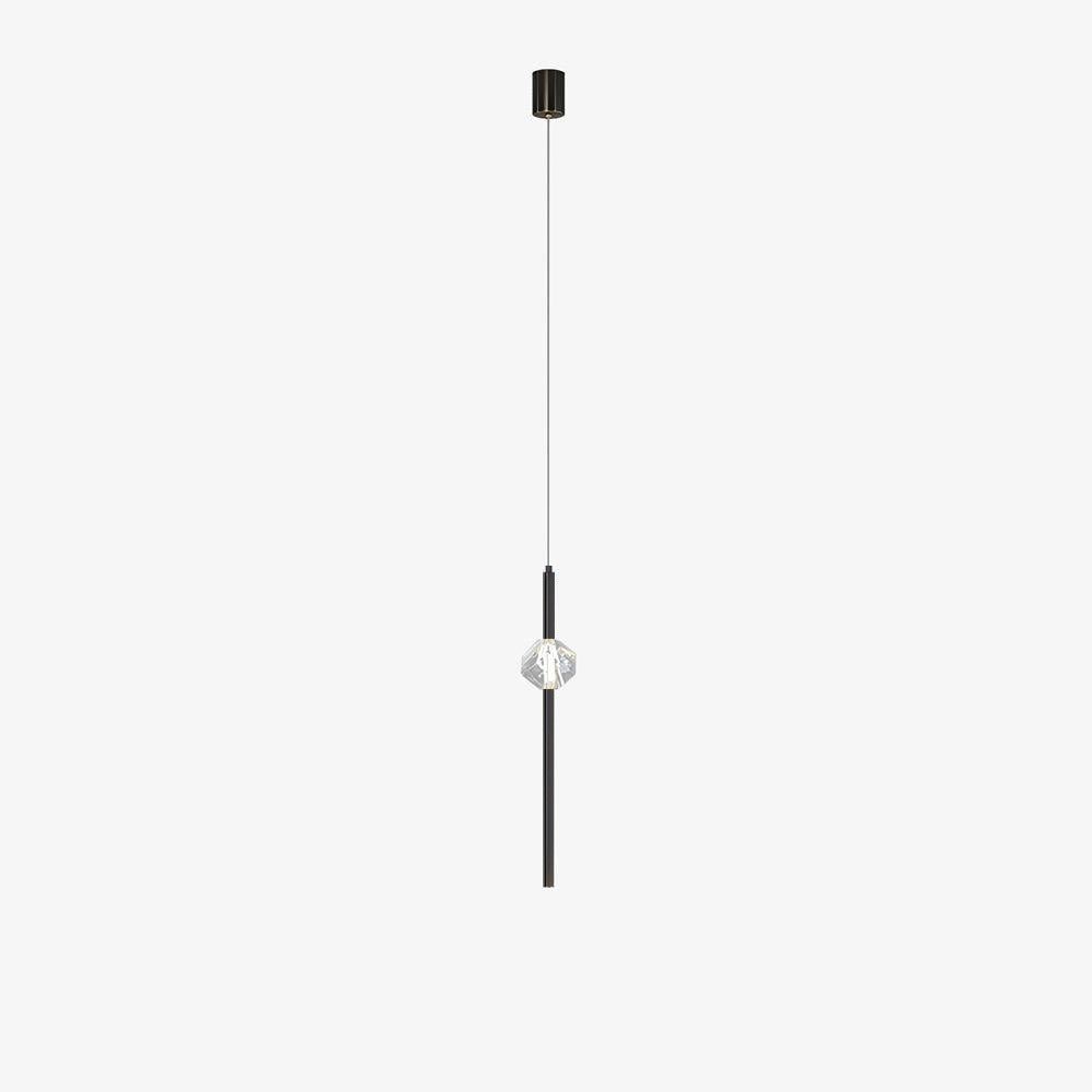 Modern Crystal LED Pendant Light - Elegant Hanging Chandelier for Dining Room, Kitchen Island & Bedroom Lighting - Energy Efficient Dimmable Ceiling Lamp