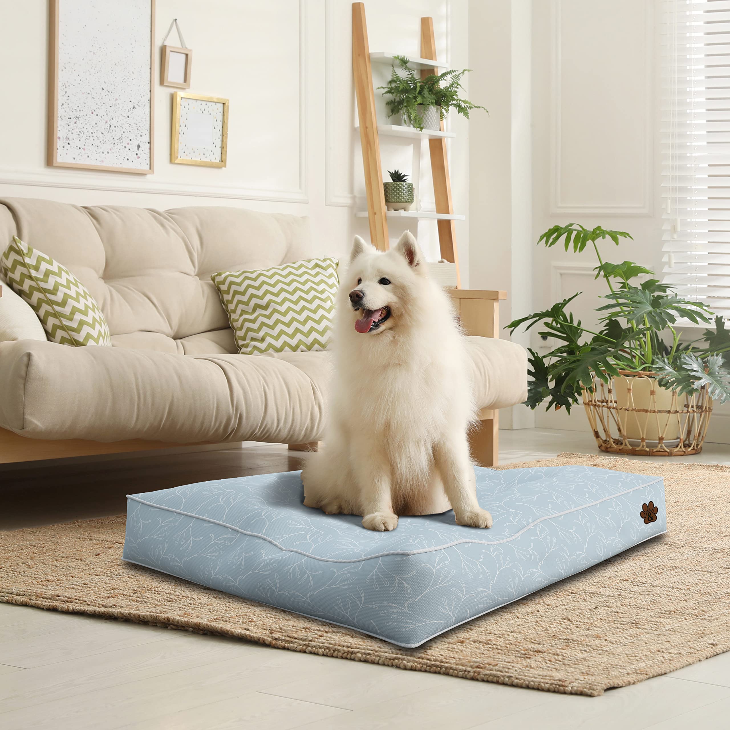 Premium Orthopedic Dog Bed for Large, Medium & Small Dogs - Soft Plush Pet Mattress with Removable Washable Cover, Waterproof & Non-Slip Bottom - Ideal for Crates, Floors & Home Use (Pattern 07, Small)