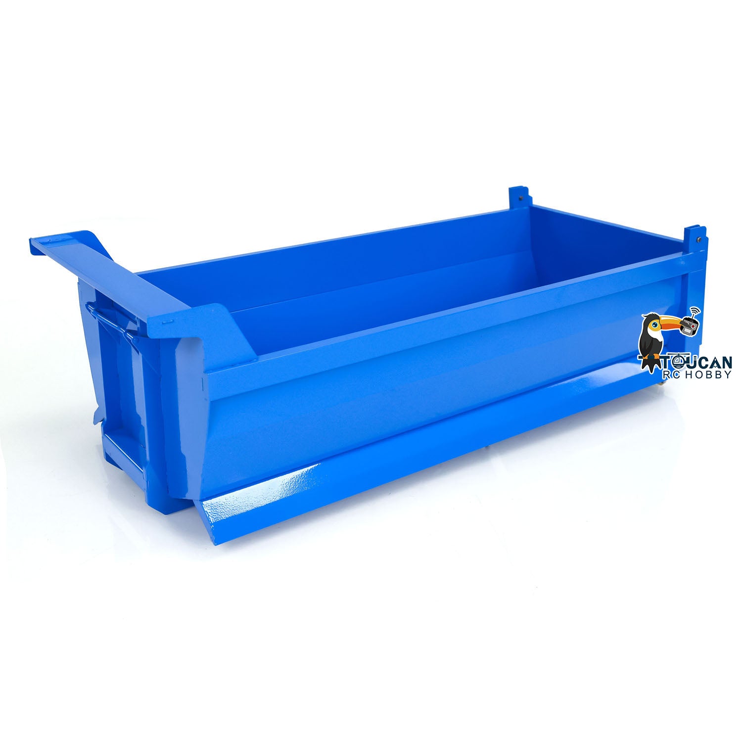 Metal U-Shaped Short High Bucket for 1/14 8x8 & 10x10 RC Full Dump Truck - Hydraulic Radio Controlled Car Accessory - Painted DIY Model Parts for Construction & Off-Road Scenes
