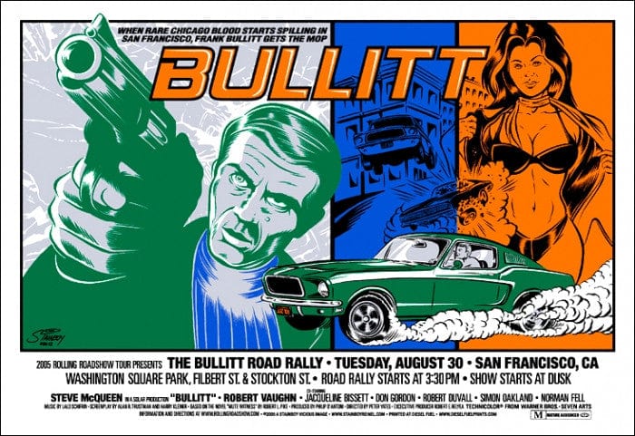 Bullitt Stainboy Poster - Vintage Movie Art Print for Home & Office Decor - Perfect for Living Room, Bedroom, or Gift