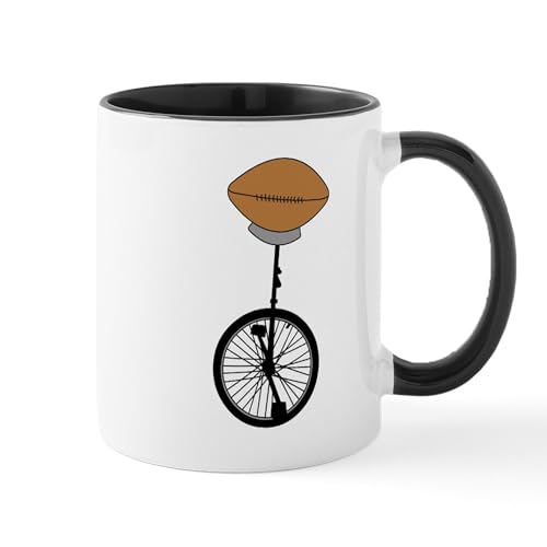 White/Black Inside - Unicycle Football Mugs