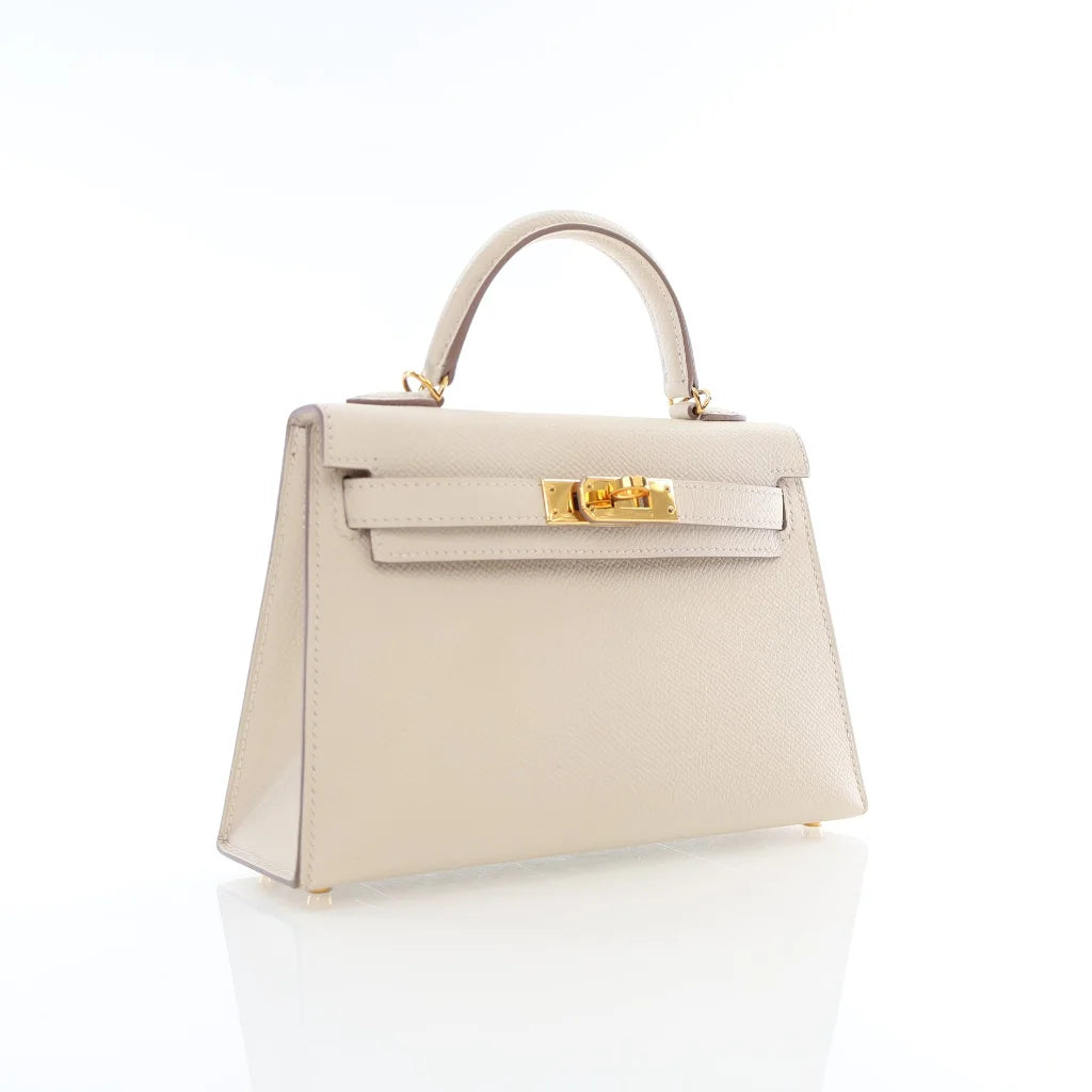 Luxury French Epsom Mini Kelly Bag - Authentic Leather Handbag for Women | Perfect for Evening Parties, Weddings & Special Occasions