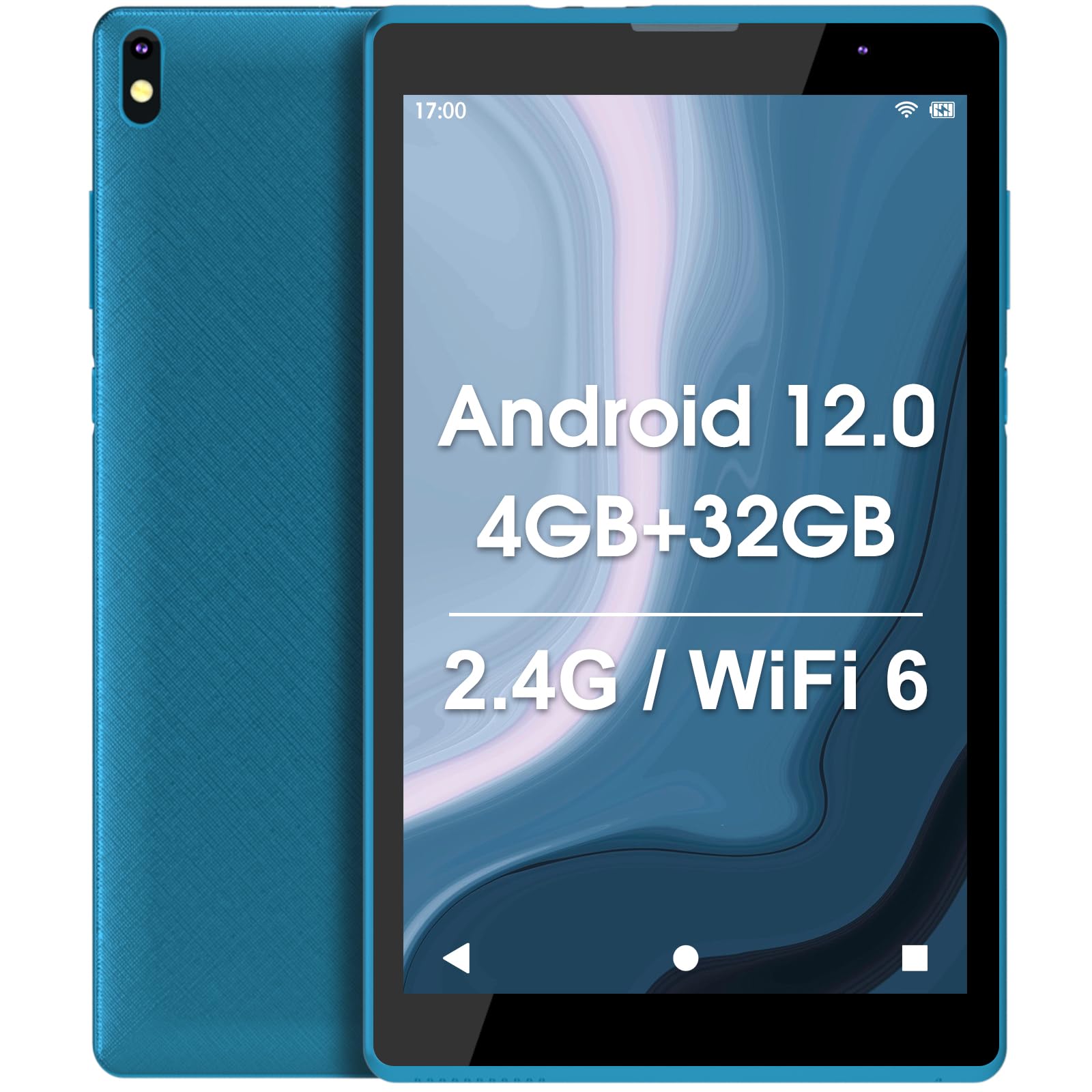 8 Inch Android 12 Tablet with 4GB RAM 32GB ROM | Quad-Core Processor | Dual Camera | WiFi | 1TB Expandable Storage | GMS Certified | Green - Perfect for Gaming, Streaming & Work