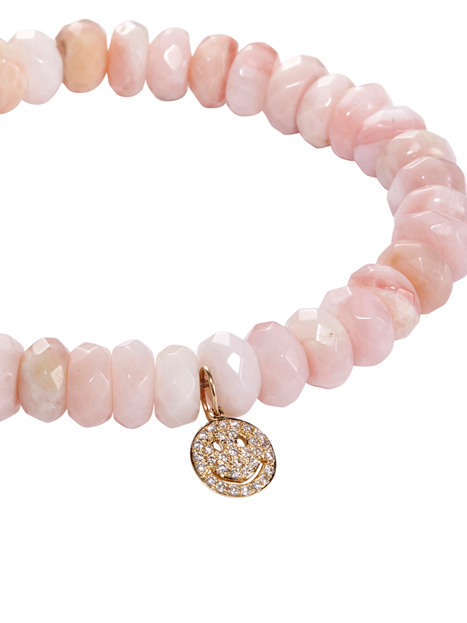 Moonstone Pavé Diamond Happy Face Bracelet - Dainty Smiley Charm Bracelet for Women, 925 Sterling Silver Jewelry Gift for Her | Perfect for Everyday Wear, Birthday & Anniversary Gifts