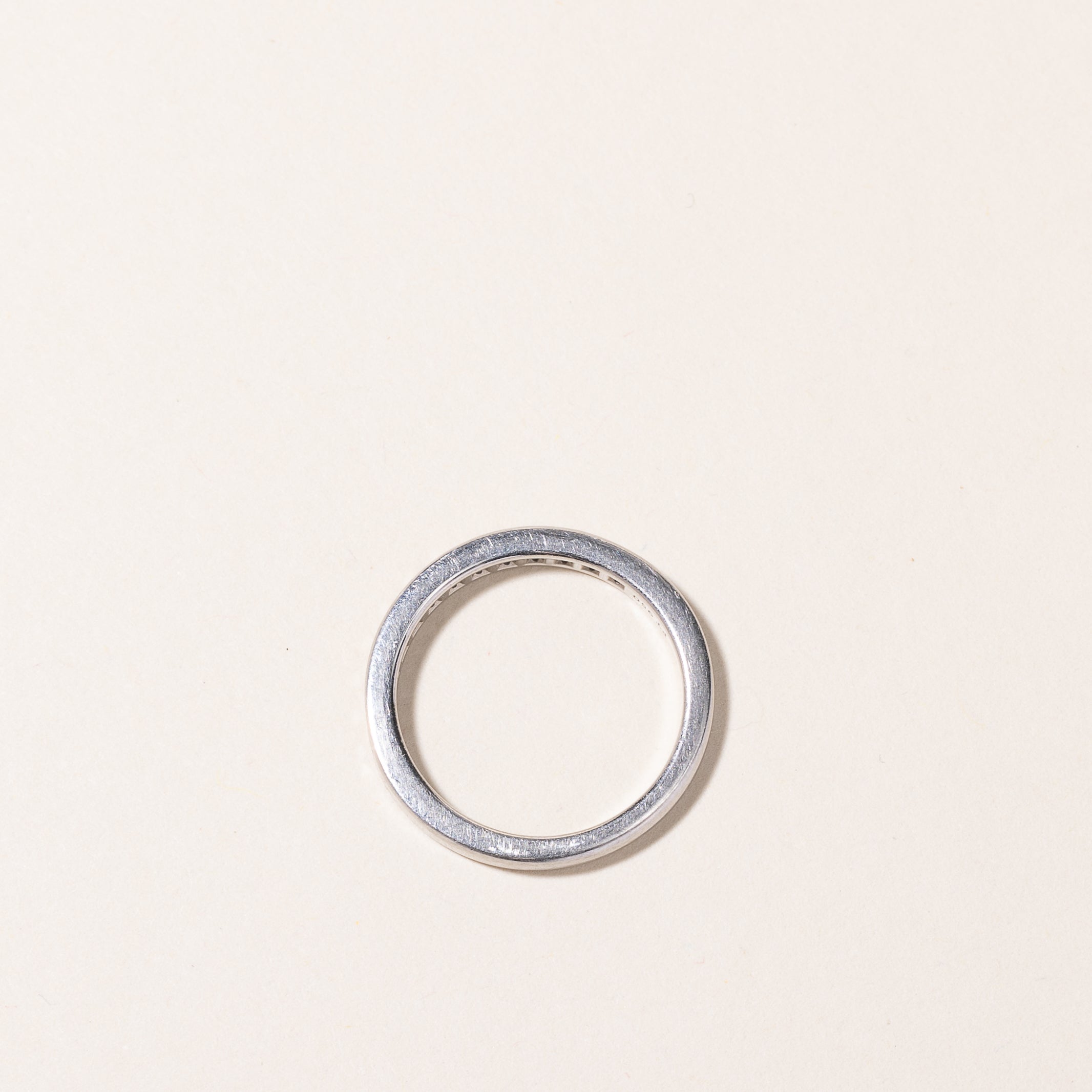 Tiffany & Co. Platinum Tiffany Setting Wedding Band - 0.13ctw Diamond Ring, Size 4.5 | Elegant Engagement & Wedding Jewelry for Brides, Anniversary Gifts