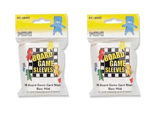Arcane Tinmen Mini Board Game Card Sleeves 41mm x 63mm - 2 Pack (200 Sleeves Total) - Perfect for MTG, Pokemon, and Yugioh Mini Cards - Protect Your Collectible Game Cards During Play