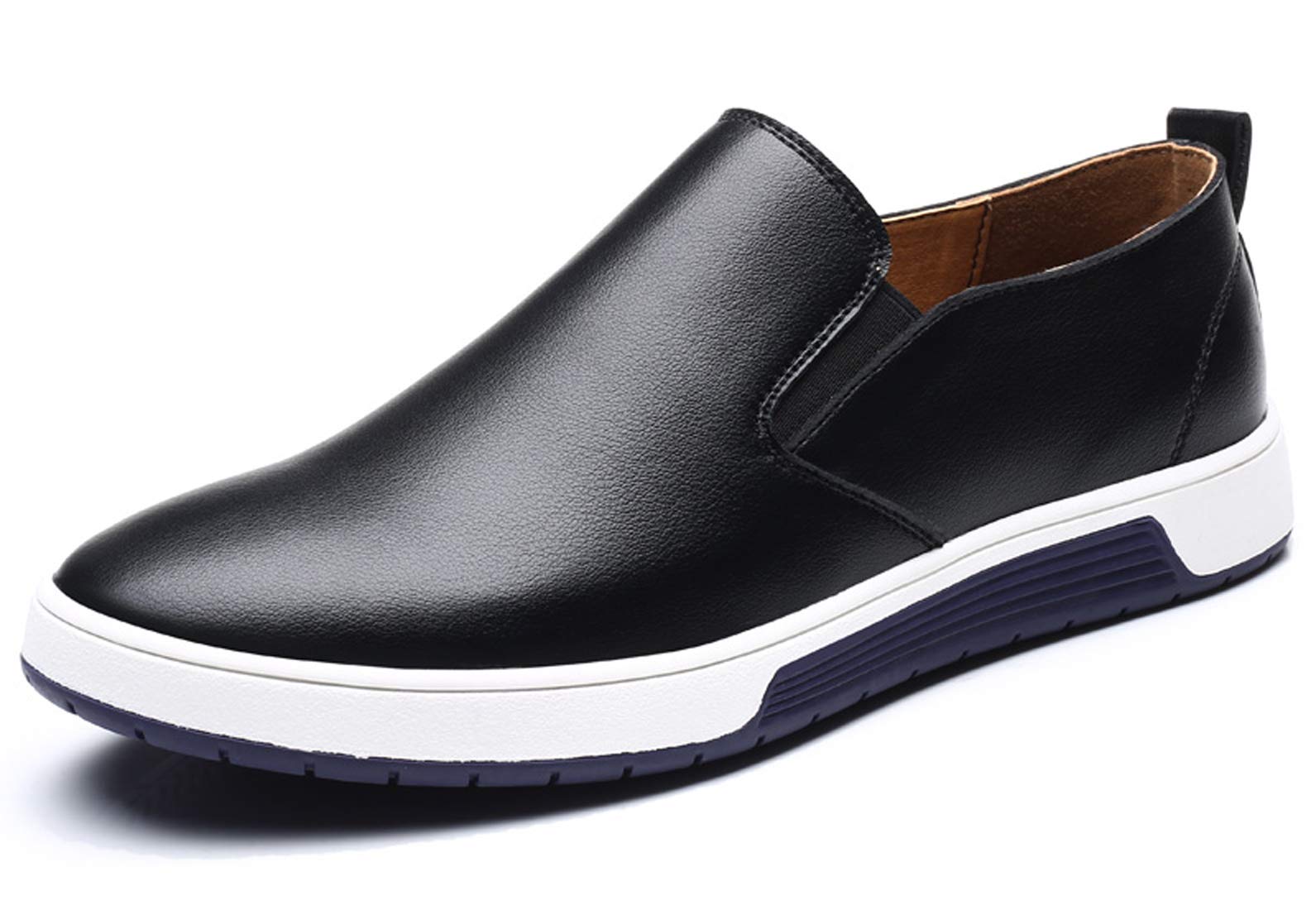 Santimon Men's Slip-On Loafers - British Style Breathable Flat Dress Shoes & Fashion Sneakers for Business Casual & Office Wear